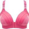 Generic Womens Breathable New Air Bra,Plus Size High Support Ultra-Thin Comfort Padded No Underwire Front Closure Bras