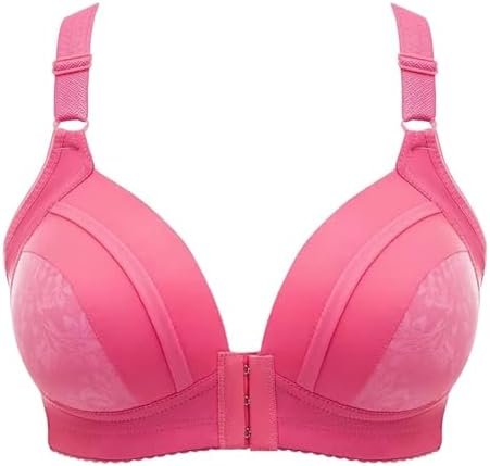 Generic Womens Breathable New Air Bra,Plus Size High Support Ultra-Thin Comfort Padded No Underwire Front Closure Bras