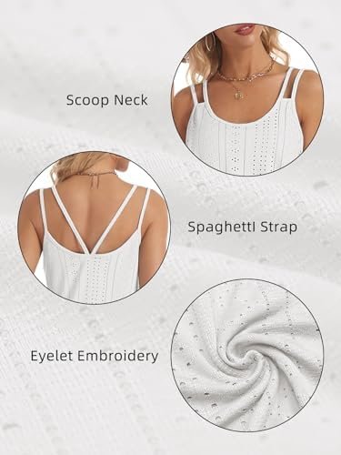 ATHMILE Women's Tank Tops Sleeveless Summer Top Spaghetti Strap Spring Shirt Loose Fit Beach Vacation 2025 Casual