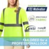 Hi Vis Long Sleeve T Shirts Bulk Safety Fit Work Shirts Construction Shirts for Men 12pcs