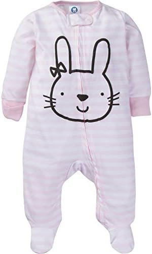 Gerber Baby Girls 4 Pack Sleep 'N Play Footie