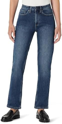 Amazon Essentials Women's High-Rise Straight Leg Jean