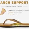 KuaiLu Womens Arch Support Flip Flops Comfortable Yoga Mat Slip on Summer Beach Walking Thong Cushion Sandals