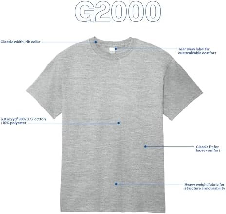 Gildan Unisex Adult Ultra Cotton T-Shirt, Style G2000, Multipack