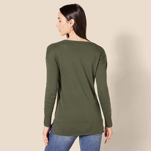 Amazon Essentials Women's Lightweight Long-Sleeve V-Neck Tunic Sweater (Available in Plus Size)