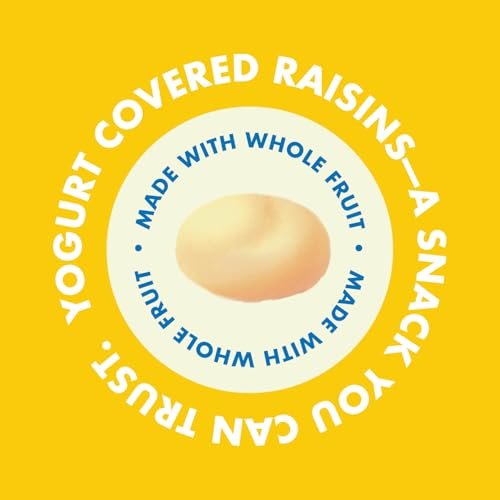 Sun-Maid Vanilla Yogurt Coated Raisins - (6 Pack) 1 oz Snack-Size Box - Yogurt Covered Dried Fruit for Lunches and Back To School Snacks