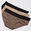 Warner's womens Blissful Benefits No Muffin 3 Pack Hipster Panties