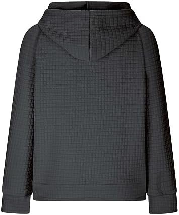 Ceboyel Women Waffle Knit Cute Hoodies Drawstring Pullover Sweatshirts Fashion Casual Sweaters Comfy Fall Clothes Outfits