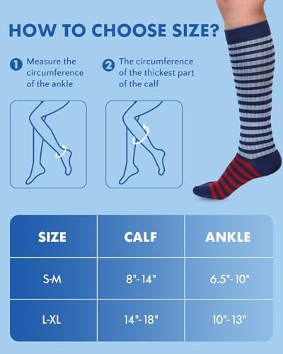 41nFNGlfPpL._AC_.jpg 2Packs Compression Socks for Women - 15-20 mmHg Graduated Circulation Support for Nurses, Athletes and Travel