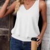 Womens Tank Tops Casual V Neck Sleeveless Summer Spring Clothes Loose Fit Cute Outfit Basic Cami 2025 Fashion Shirts