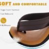 KuaiLu Men's Yoga Mat Leather Flip Flops with Arch Support Comfortable Cushion Walking Thong Sandals Slip On Indoor Outdoor