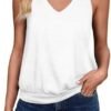 Womens Tank Tops Casual V Neck Sleeveless Summer Spring Clothes Loose Fit Cute Outfit Basic Cami 2025 Fashion Shirts