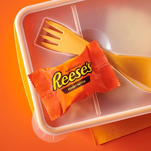 REESE'S Milk Chocolate Snack Size Peanut Butter Cups, Candy Pantry Pack, Halloween Candy, 13.75 oz (25 Pieces)