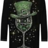 41qrnAW0K-L._AC_.jpg St Patty's Day Shirt Women 2025 Casual Plus Size 3/4 Sleeve Irish Clover Shirts Funny Saint Patrick's Tunic Tops