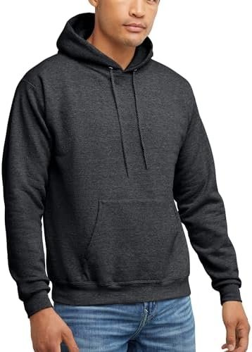41rZf2eXUdL._AC_.jpg Hanes EcoSmart Hoodie, Midweight Fleece, Pullover Hooded Sweatshirt for Men