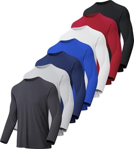 41raWRan2oL._AC_.jpg 7 Pack Long Sleeve Shirts for Men UPF 50+ UV Sun Protection Quick Dry Moisture Wicking Workout Tee Shirts