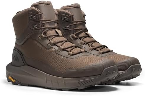 NORTIV 8 Men's Tactical Hiking Boot Lightweight Cushion Sole Boots for Work All Day Side Zipper Motorcycle Combat Military Boot Arch Support 8 Inches Terrascope