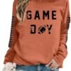 41tI1dq-9L._AC_.jpg Football Sweatshirts For Women Lightweight Game Day Shirts Long Sleeve Fall Sweatshirts 2024 Crewneck Outfits Tops