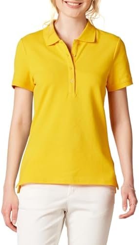 Amazon Essentials Women's Short-Sleeve Polo Shirt (Available in Plus Size)
