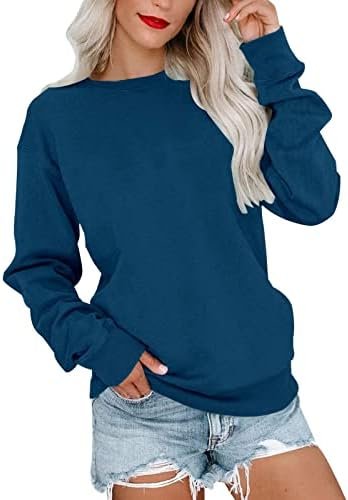 41uIj68pErL._AC_.jpg Striped Shirt for Women Long Sleeve Crewneck Sweatshirt Trendy Casual Color Block Pullover 2024 Fall Fashion Clothes