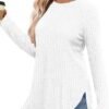 Tunic Pullover Fall Shirts Women Clothes Long Sleeve Shirt Woman Wear Fashion 2025 Trendy Travel Outfit Winter Tops