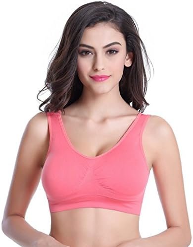 Vermilion Bird Women's 3 Pack Seamless Comfortable Sports Bra with Removable Pads