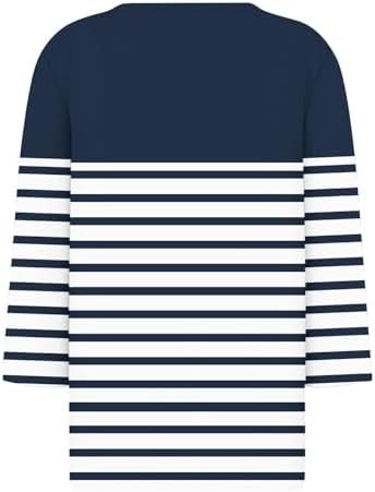 3/4 Length Sleeve Womens Tops Henley Shirts for Women V Neck Summer Trendy Work Clothes Ladies Fashion Outfits S-3XL