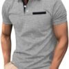 Generic Polo Shirts for Men Short Sleeve Causal Summer Henley Shirt Big and Tall Golf Tshirt Pullover Gym Workout Tee Tops