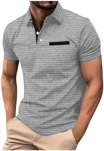 Generic Polo Shirts for Men Short Sleeve Causal Summer Henley Shirt Big and Tall Golf Tshirt Pullover Gym Workout Tee Tops