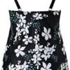 Women's Tankini Swimsuits Floral Print Two Piece Swimsuit Full Coverage Tank Top Tummy Control Bathing Suits