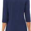 JomeDesign Womens Tops 3/4 Sleeve V Neck Shirts Dressy Casual Tunic Blouses Summer Tees