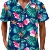 Hawaiian Shirt for Men Tropical Shirts Summer Beach Button Down Short Sleeve Luau Aloha Floral Cruise Vacation Outfit 2025
