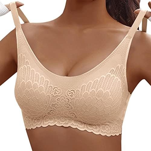 51-pn6t3gEL._AC_.jpg Women No Underwire Comfortable Everyday Bra Full Coverage Push Up Bra Soft Support Sports Bra