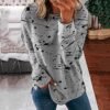 Ceboyel Womens Crew Neck Sweatshirt 2023 Striped Color Block Blouese Shirts Long Sleeve Pullover Tops Fall Fashion Clothes