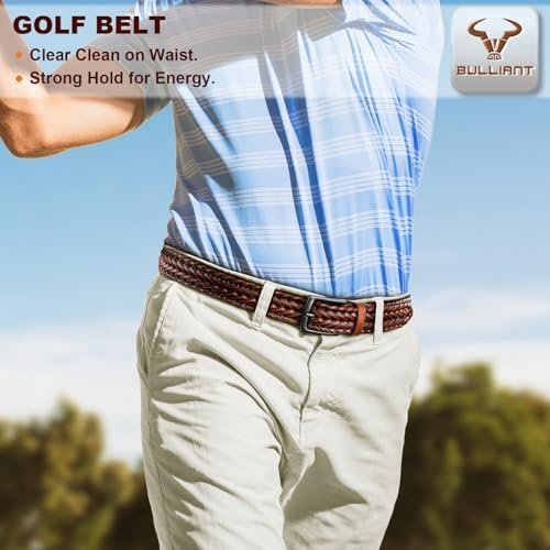 511e-CC2iHL._AC_.jpg BULLIANT Men Belt 2Pack,Braided Woven Leather Belt For Men Golf Casual Jeans 1 3/8"