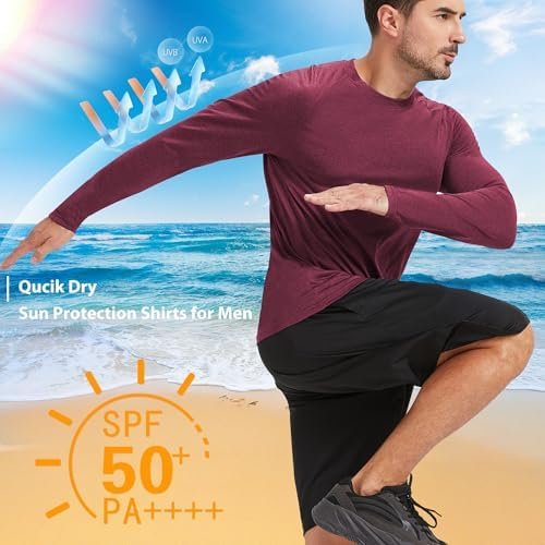 511ipQlQO0L._AC_.jpg 7 Pack Long Sleeve Shirts for Men UPF 50+ UV Sun Protection Quick Dry Moisture Wicking Workout Tee Shirts