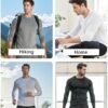 6 Pack Men's Quick Dry Long Sleeve Shirts UPF 50+ UV Sun Protection SPF Shirt Moisture Wicking T-Shirt for Casual Workout