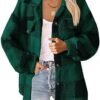 518566zi3LL._AC_.jpg Generic Womens Flannel Shacket Jacket Plaid Button Down Long Sleeve Lapel Shirt Coat Trendy Casual 2024 Fall Fashion Clothes