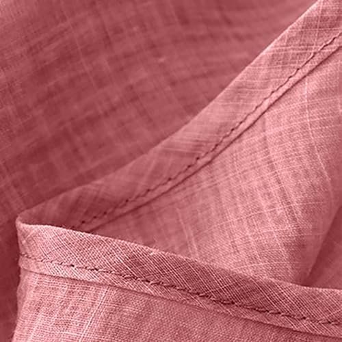 Summer Tops for Women 2025 Short Sleeve Crew Neck Linen Cotton Shirts Plus Size Gauze Casual Dressy Blouse Outfits