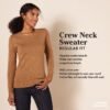Amazon Essentials Women's Crewneck Sweater, 100% Cotton, Plus Size Available