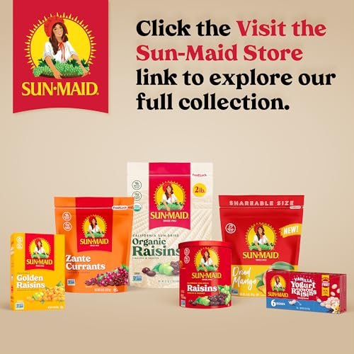 Sun-Maid Vanilla Yogurt Coated Raisins - (6 Pack) 1 oz Snack-Size Box - Yogurt Covered Dried Fruit for Lunches and Back To School Snacks