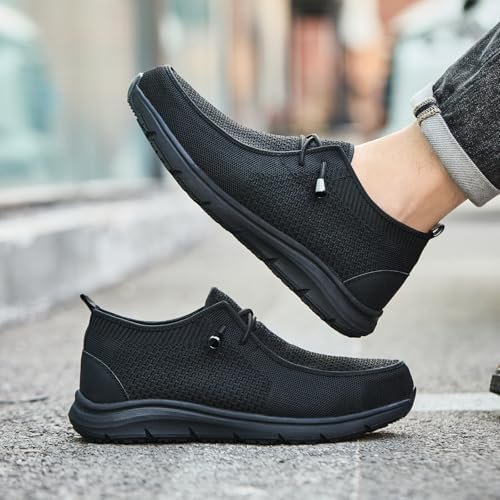 51EtD2InFcL._AC_.jpg Slip On Steel Toe Shoes Men Women Waterproof Non Slip Lightweight Comfortable Walking Loafers No-Laces