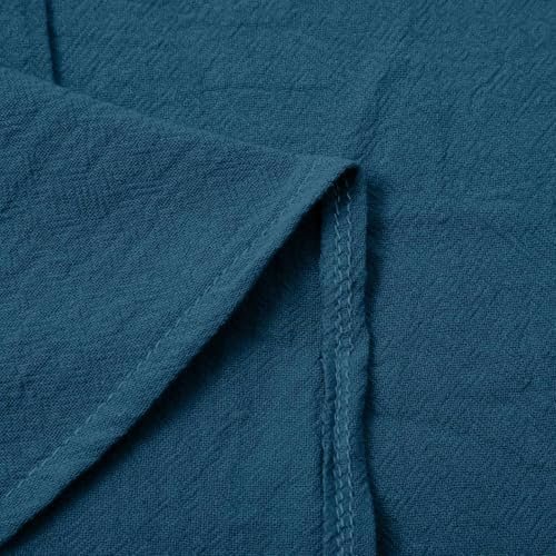 Linen Shirts for Women 2025 Summer Vintage Solid Color Short Sleeve Casual Oversized Round Neck Floral Graphic Tees