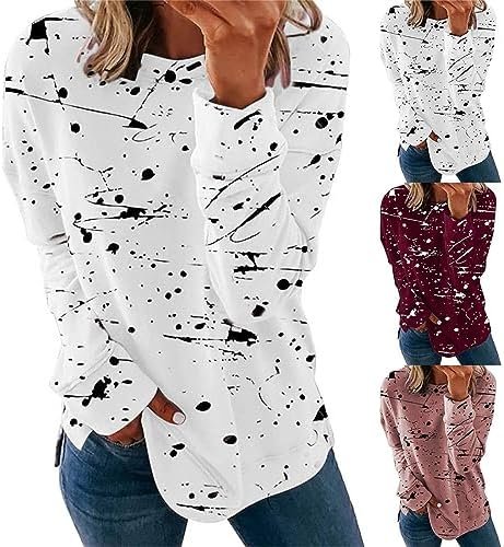 Sweatshirt for Women Oversized Graphic Comfy Long Sleeve Shirts Casual Fashion Spring Crewneck Pullover Tops Clothing