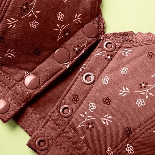 Bras for Older Women Front Closure No Underwire Full Coverage Push up Bra Plus Size Wireless Comfortable Everyday Bra