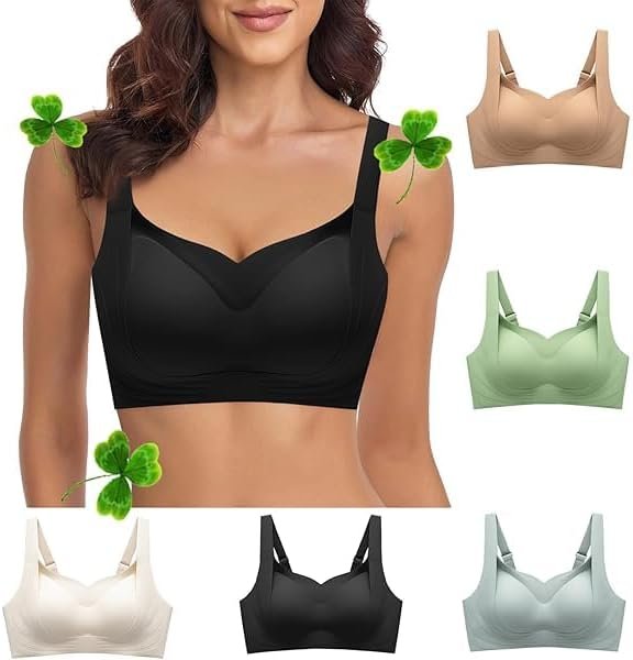 Smoothing Bras Anti-Sagging Wireless Push Up Bra for Women Comfy Bra for Older Women No Underwire Full Coverage Bras
