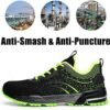 Furuian Steel Toe Shoes for Men & Women Lightweight Safety Work Shoes Comfortable Steel Toe Sneakers Warehouse Industry Work Sneakers