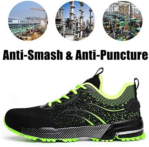 Furuian Steel Toe Shoes for Men & Women Lightweight Safety Work Shoes Comfortable Steel Toe Sneakers Warehouse Industry Work Sneakers