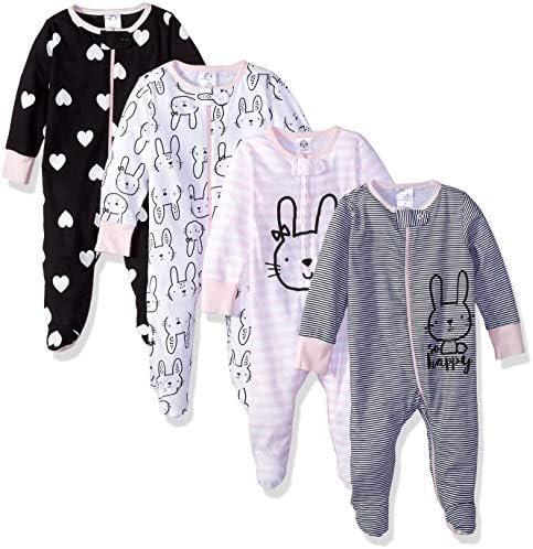 Gerber Baby Girls 4 Pack Sleep 'N Play Footie