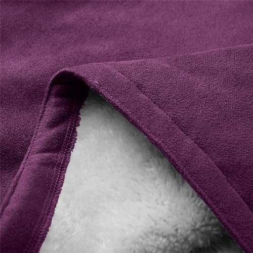 Womens Sherpa Lined Jackets Fashion Winter Fuzzy Fleece Hoodie Sweatshirt Casual Soft Cozy Horn Button Down Coats